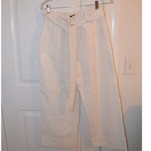 NWT! J.Crew white eyelet pants with matching belt